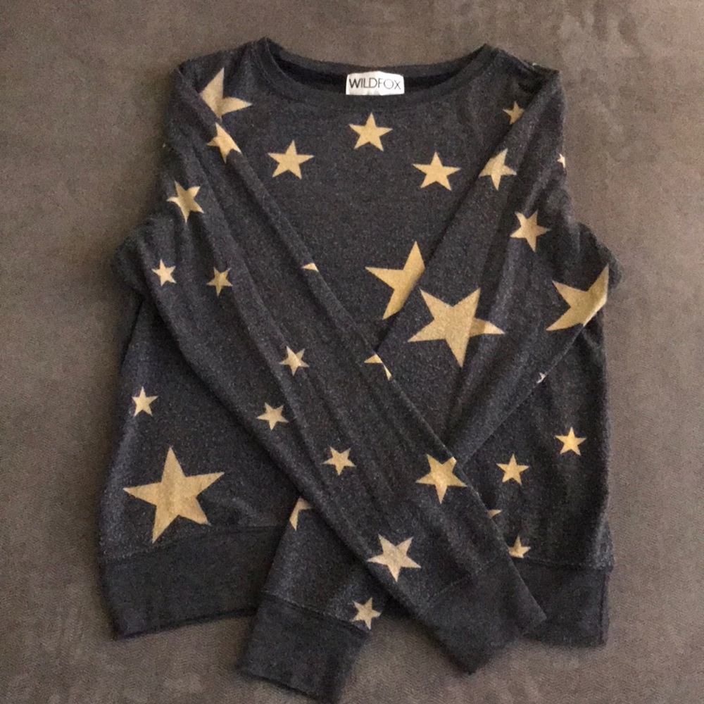 Wildfox Basic Pullover Crewneck Sweatshirt S